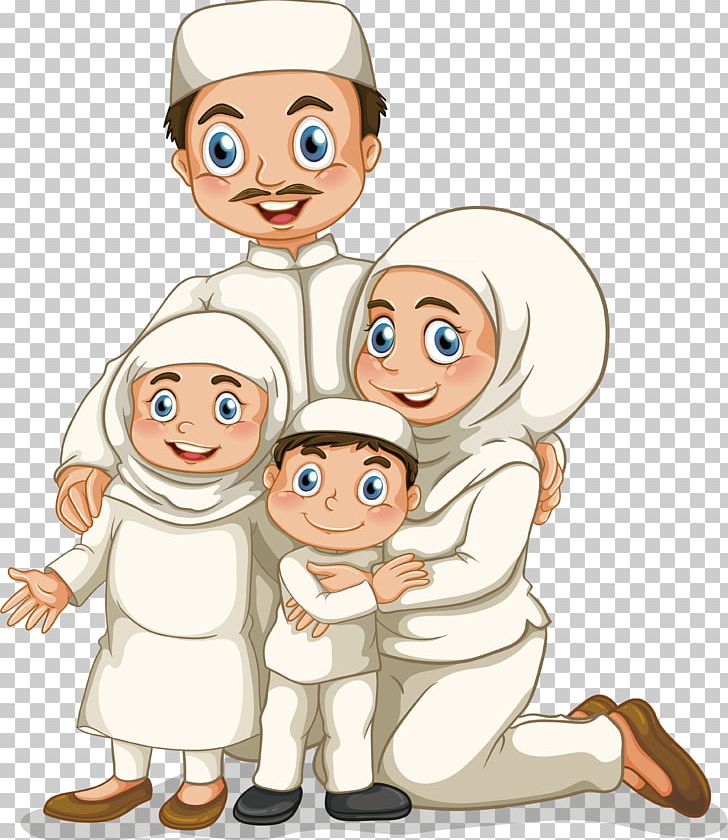 Muslim Family Illustration PNG, Clipart, Arm, Boy, Cartoon, Cartoon Characters, Child Free PNG Download