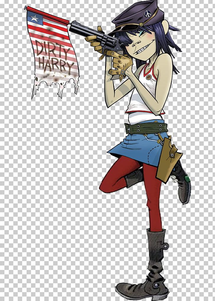 2-D Noodle Gorillaz Dirty Harry Drawing PNG, Clipart, 2 D, Anime, Art, Cartoon, Cold Weapon Free PNG Download