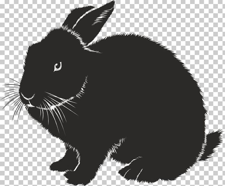 Domestic Rabbit Silhouette PNG, Clipart, Animal, Animals, Black, Black And White, Domestic Rabbit Free PNG Download