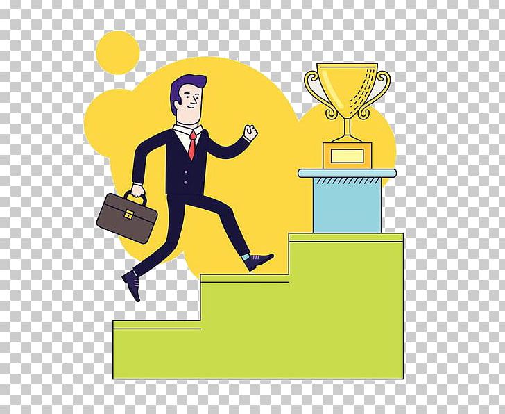 Stairs Businessperson Stair Climbing PNG, Clipart, Business, Cartoon, Gold Trophy, Logo, Photography Free PNG Download