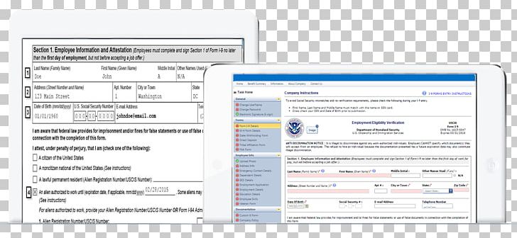 Form I-9 E-Verify Organization Computer Program Document PNG, Clipart, Area, Authorization, Computer, Computer Program, Employment Free PNG Download