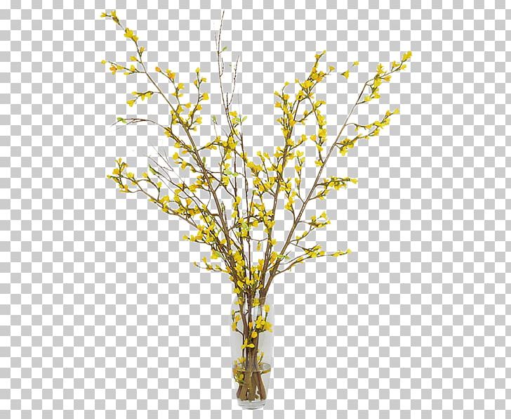 Glass Vase Forsythia Cut Flowers Artificial Flower PNG, Clipart, Artificial Flower, Bowl, Branch, Cut Flowers, Cylinder Free PNG Download
