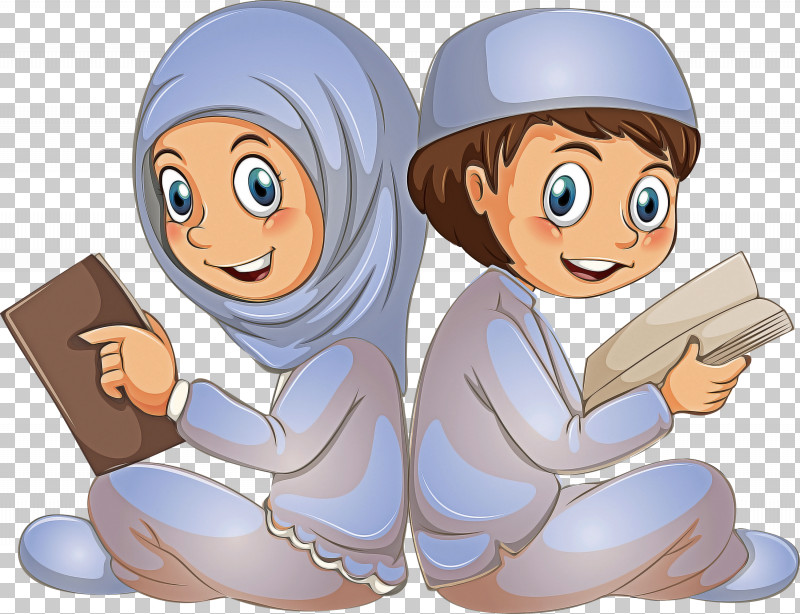 Muslim People PNG, Clipart, Animation, Cartoon, Muslim People, Reading, Sharing Free PNG Download
