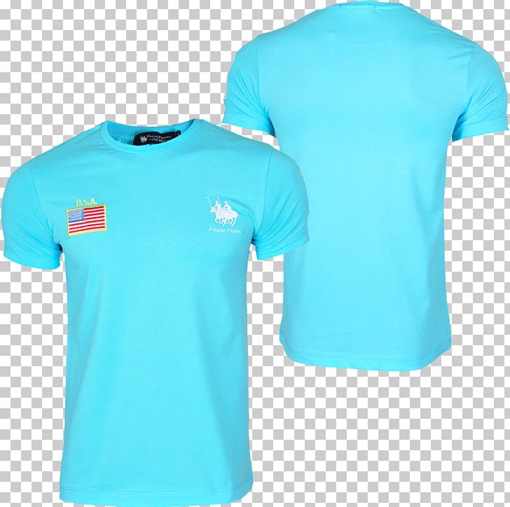 T-shirt Sleeve Teal Blue PNG, Clipart, Active Shirt, Aqua, Azure, Blue, Clothing Free PNG Download