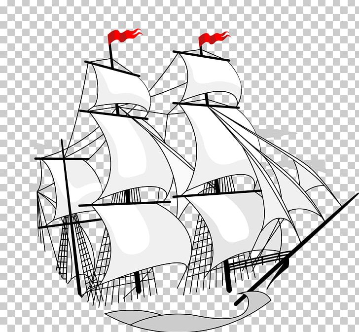Drawing Sailing Ship Illustration PNG, Clipart, Angle, Area, Black And White, Cartoon Pirate Ship, Circle Free PNG Download