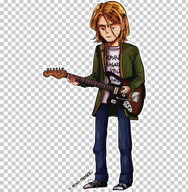 Sticker Guitarist Nirvana Fender Kurt Cobain Jaguar NOS Electric Guitar PNG, Clipart, Art, Cartoon, Fender Jazzmaster, Fender Stratocaster, Fictional Character Free PNG Download