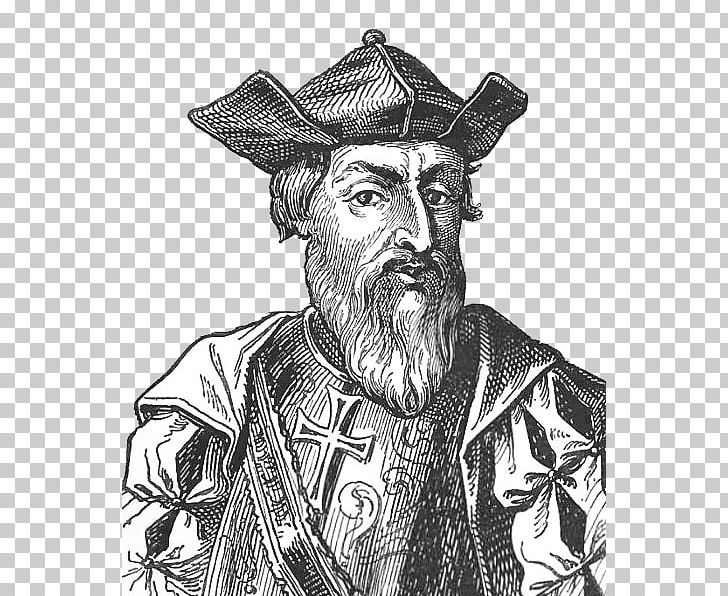 Vasco Da Gama Portuguese Discoveries Cape Of Good Hope Portuguese Discovery Of The Sea Route To India Kappad PNG, Clipart, Age Of Discovery, Art, Beard, Black And White, Cape Of Good Hope Free PNG Download