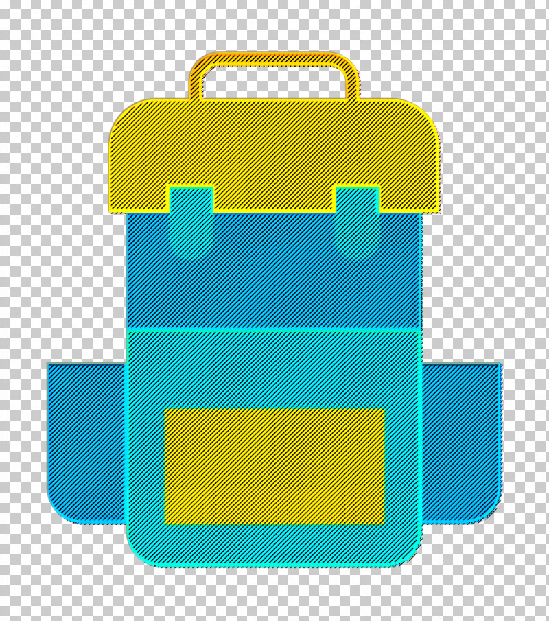 School Icon Backpack Icon Tools And Utensils Icon PNG, Clipart, Aqua, Backpack Icon, Blue, Electric Blue, Green Free PNG Download