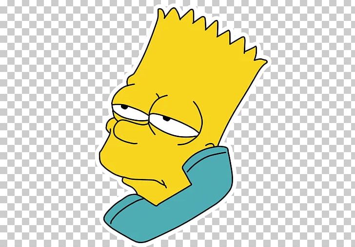 Bart Simpson Sticker Telegram The Simpsons PNG, Clipart, Area, Artwork, Bart Simpson, Cartoon, Facial Expression Free PNG Download