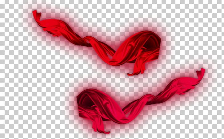 Red Festival Ribbon Silk PNG, Clipart, Cloth, Colored, Colored Ribbon, Creative, Designer Free PNG Download
