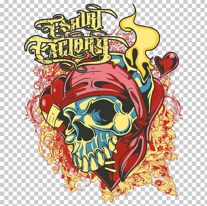 T-shirt Skull Heat Transfer PNG, Clipart, Album Cover, Art, Black, Encapsulated Postscript, Euclidean Vector Free PNG Download