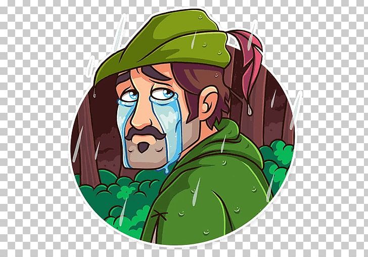 Robin Hood Telegram Sticker Cartoon PNG, Clipart, Art, Cartoon, Fictional Character, Green, Legendary Creature Free PNG Download