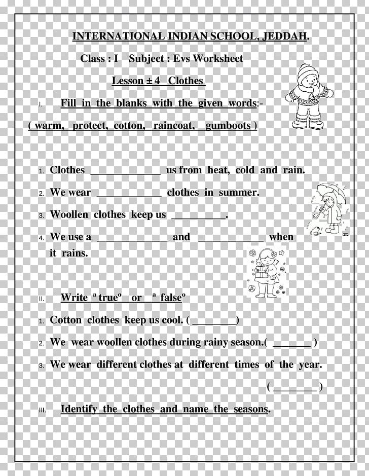 Worksheet Clothing Class First Grade Lesson PNG, Clipart, Angle, Area, Black And White, Class, Clothing Free PNG Download