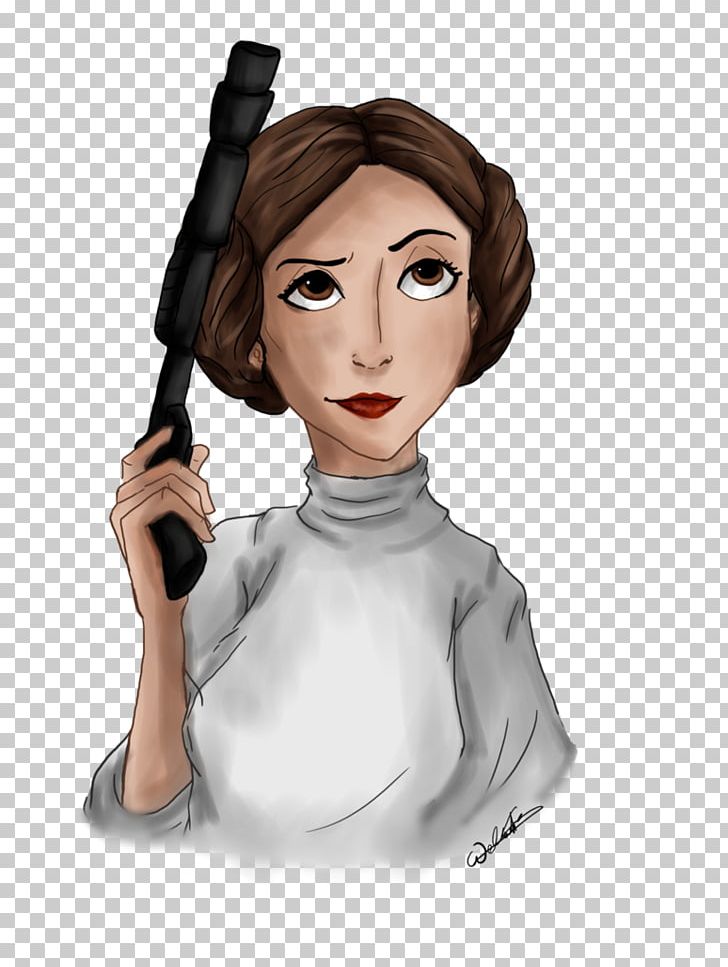 Download Carrie Fisher Leia Organa Star Wars Princess Leia Drawing Png Clipart Arm Brown Hair Cartoon Character