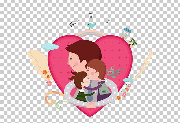Family Love Father Daughter Illustration PNG, Clipart, Banner, Father, Heart, Holidays, Love Free PNG Download