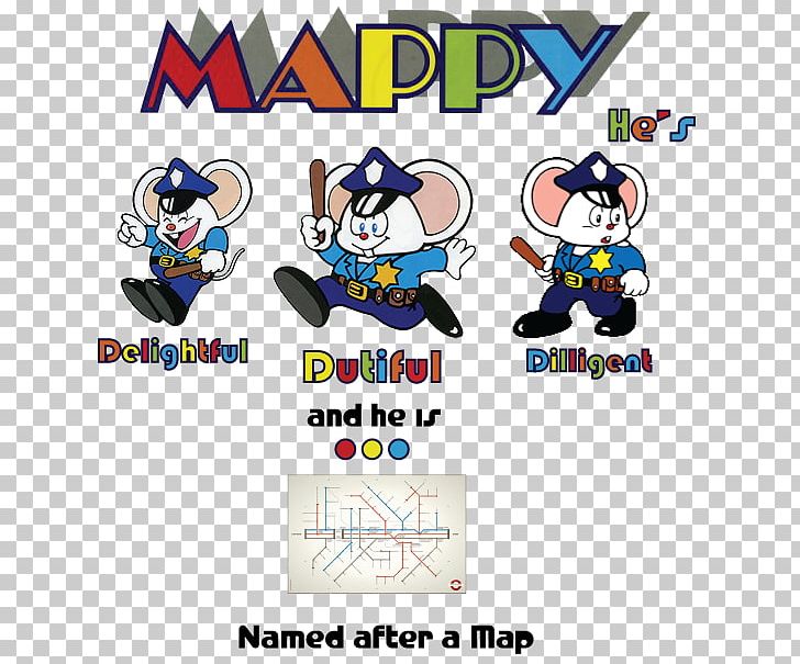 Mappy Arcade Game Video Game Logo PNG, Clipart, Arcade Game, Area, Brand, Cartoon, Computer Network Free PNG Download