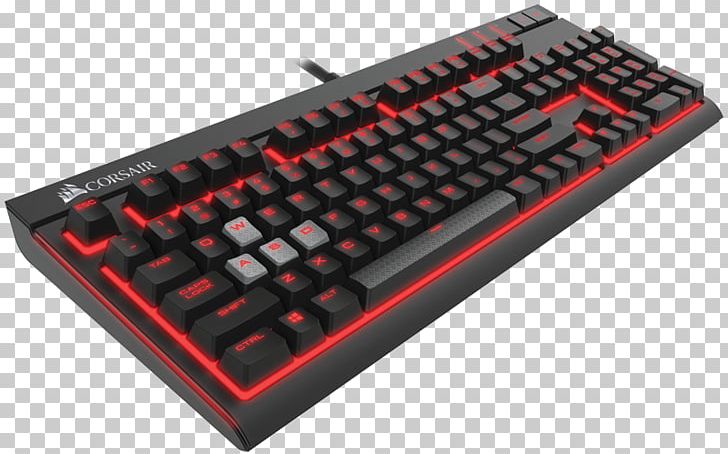 Computer Keyboard Corsair Gaming STRAFE Gaming Keypad Cherry Backlight PNG, Clipart, Cherry, Computer Component, Computer Keyboard, Corsair, Corsair Components Free PNG Download