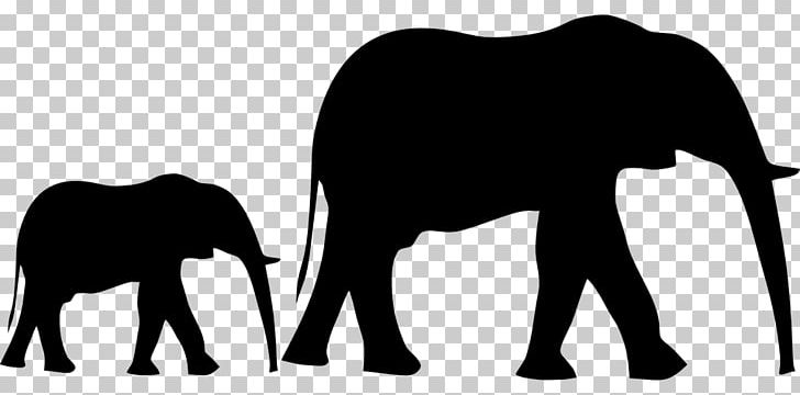 Elephantidae Asian Elephant Silhouette Mother PNG, Clipart, Asian Elephant, Baby Mama, Black And White, Cattle Like Mammal, Child Free PNG Download