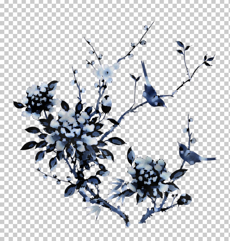 Twig Cobalt Blue Leaf Tree Black And White PNG, Clipart, Biology, Black, Black And White, Blue, Cobalt Free PNG Download