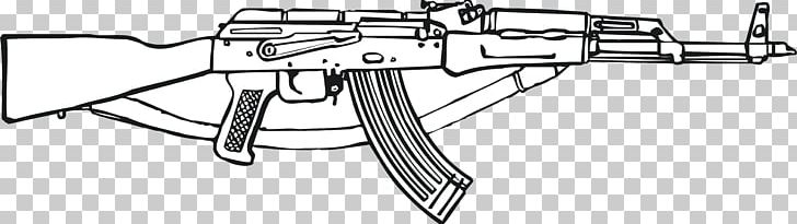Trigger Machine Gun Weapon Euclidean PNG, Clipart, Angle, Assault Rifle, Auto Part, Black And White, Characters Free PNG Download