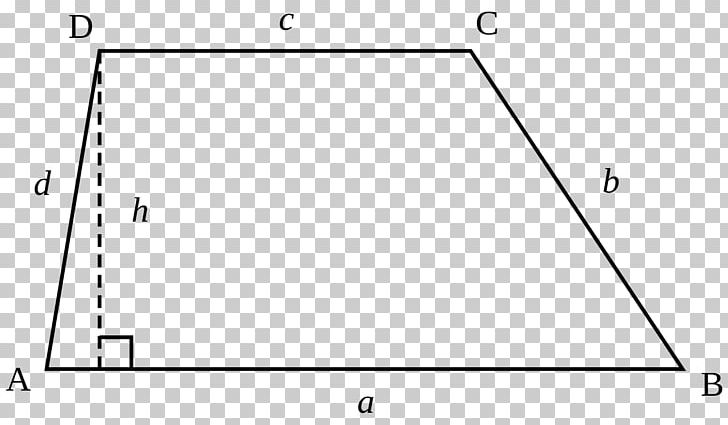 Isosceles Trapezoid Area Quadrilateral Geometry PNG, Clipart, Angle, Area, Art, Auto Part, Black And White Free PNG Download