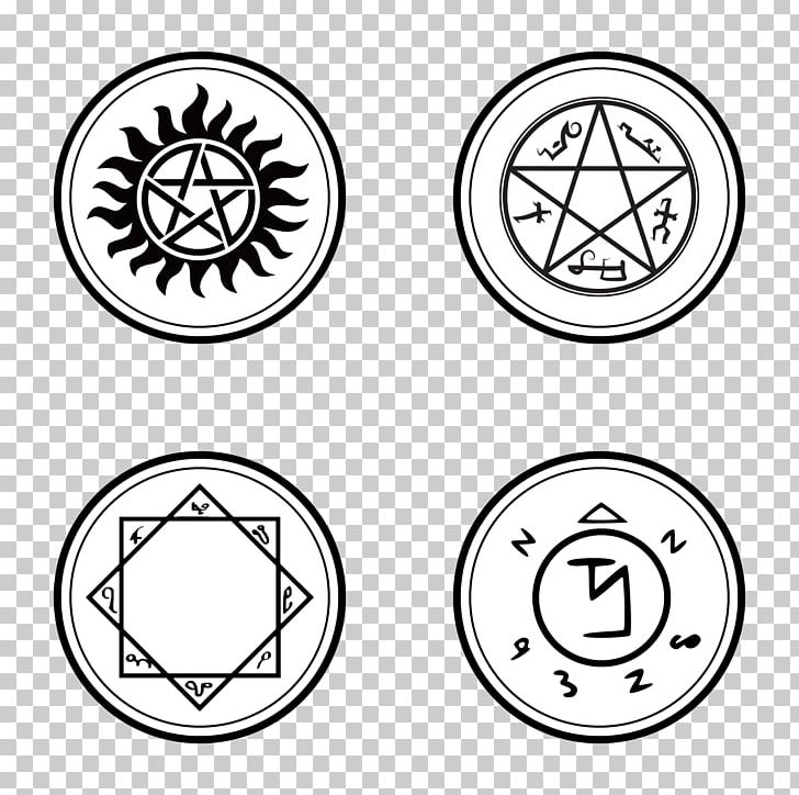 Symbol Sigil Television Show Meaning PNG, Clipart, Anna Milton, Area, Black And White, Circle, Demon Free PNG Download