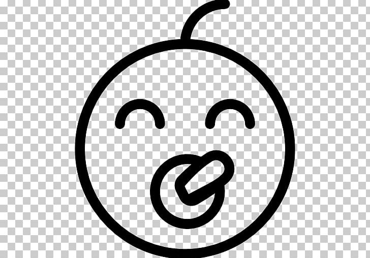 Smiley Pacifier Computer Icons Emoticon PNG, Clipart, Area, Baby, Baby Icon, Black And White, Circle Free PNG Download