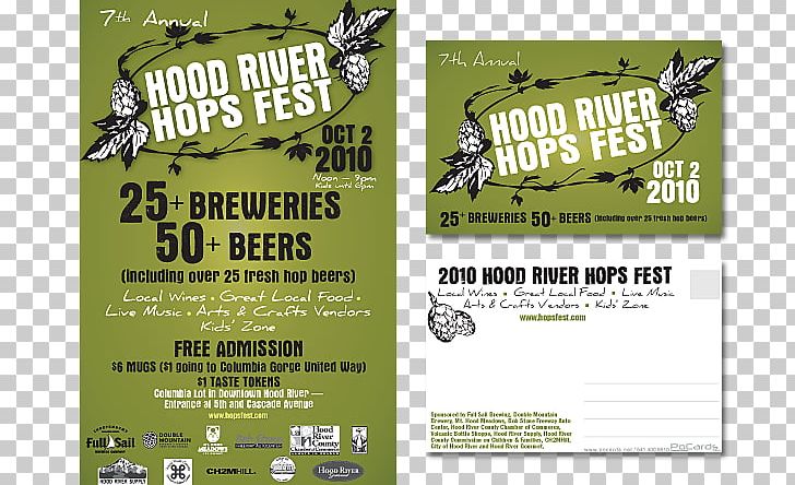 Flyer Hood River Hops Fest Advertising Poster Copy PNG, Clipart, Advertising, Advertising Postcard, Brand, Copy, Copywriting Free PNG Download