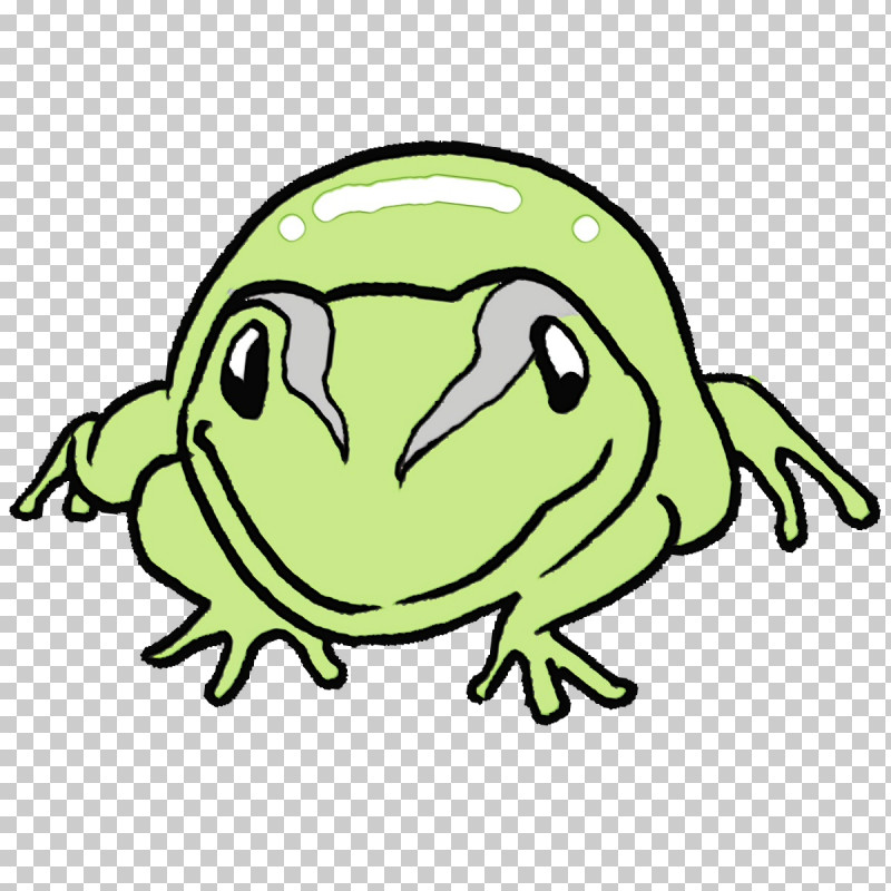 Toad True Frog Reptiles Line Art Tree Frog PNG, Clipart, Animal Figurine, Cartoon, Frogs, Green, Line Art Free PNG Download