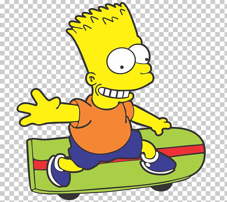 Bart Simpson Lisa Simpson Skateboarding PNG, Clipart, Adhesive, Area, Artwork, Bart Simpson, Cartoon Free PNG Download