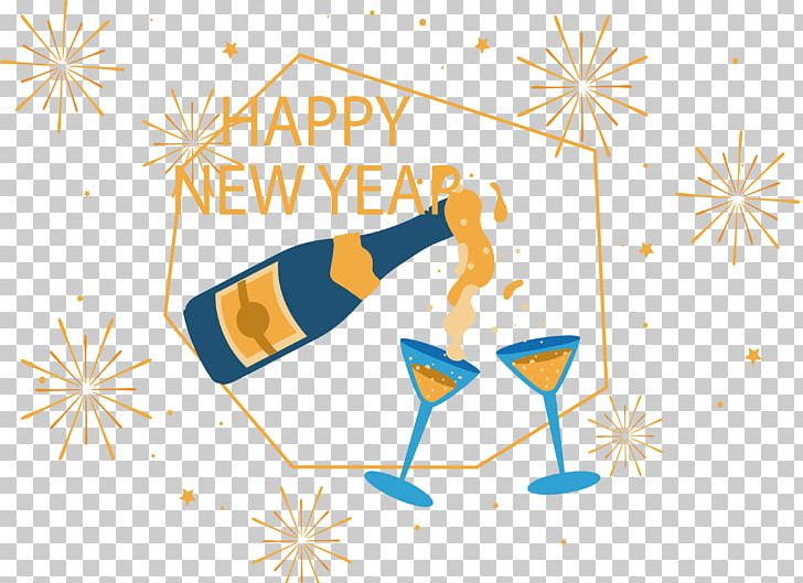 Champagne New Year Illustration PNG, Clipart, Area, Beach Party, Birthday Party, Blue, Champagne Free PNG Download