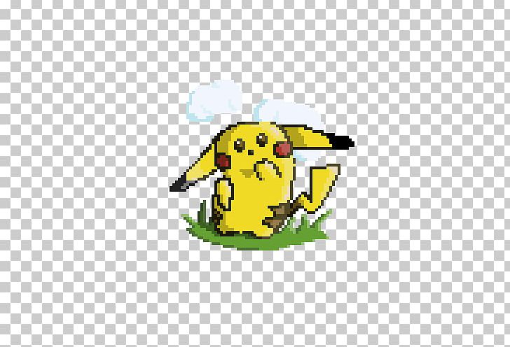 Pokemon Yellow 8Bit Cross Stitch: Pikachu following Ash - 8bit