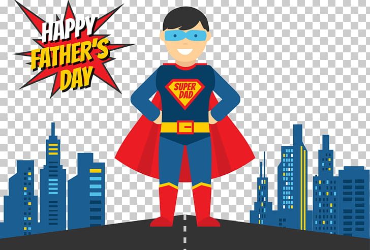 Father Superhero Illustration PNG, Clipart, Animals, Cartoon, Child, Childrens Day, Day Free PNG Download