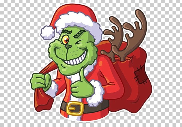 Grinch Sticker Telegram Santa Claus PNG, Clipart, 2018, Art, Cartoon, Christmas, Christmas Decoration Free PNG Download