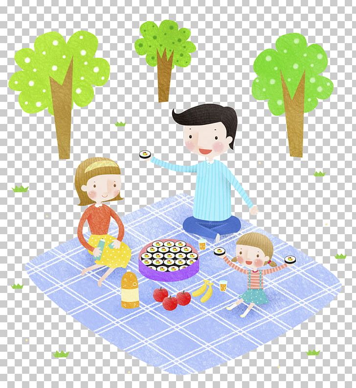Picnic Food Cartoon Illustration PNG, Clipart, Area, Art, Cartoon Family, Child, Eating Free PNG Download