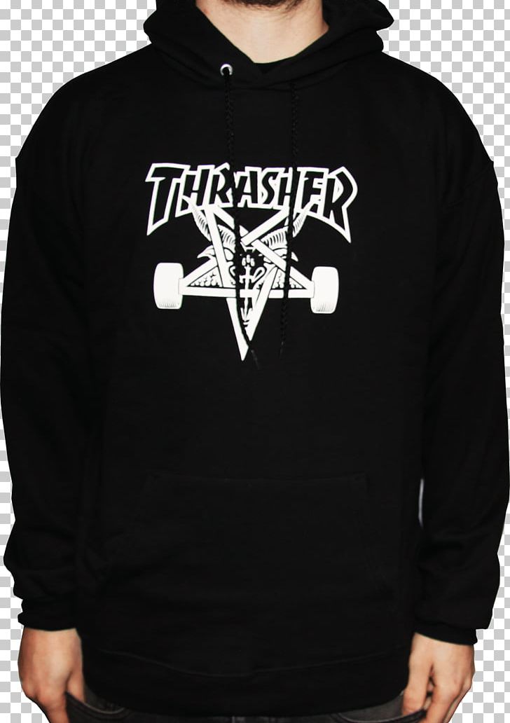 Hoodie T-shirt Thrasher Skateboarding PNG, Clipart, Black, Bluza, Brand, Clothing, Cotton Free PNG Download