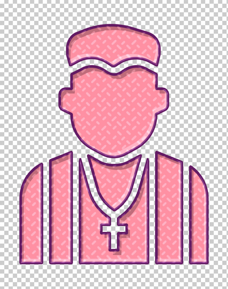 Priest Icon Pastor Icon Jobs And Occupations Icon PNG, Clipart, Jobs And Occupations Icon, Line, Pink, Priest Icon Free PNG Download