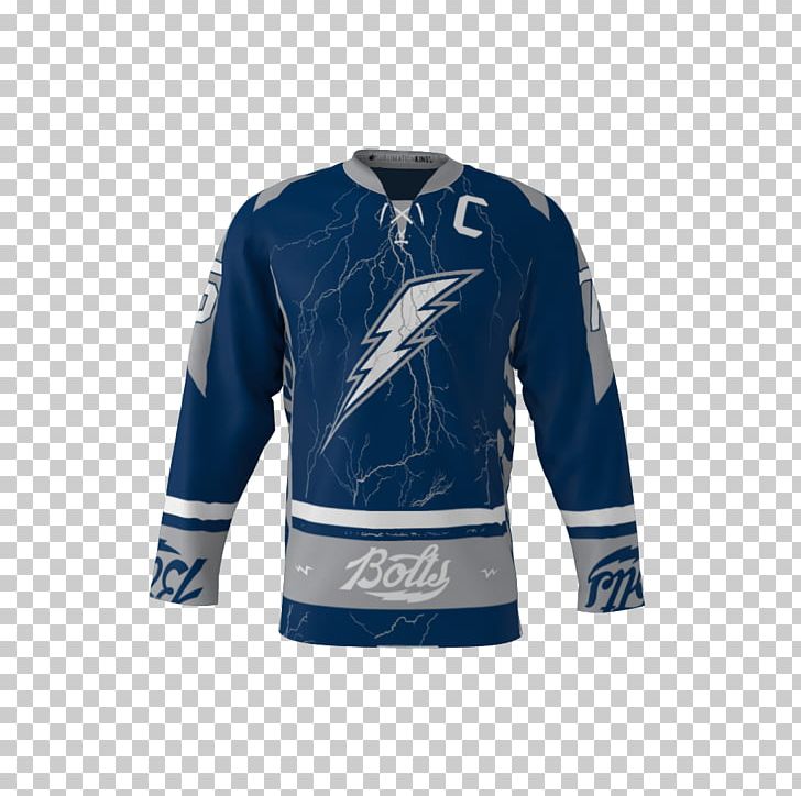 T-shirt Hockey Jersey Dye-sublimation Printer Sportswear PNG, Clipart, Blue, Bolt, Clothing, Cobalt Blue, Dye Free PNG Download