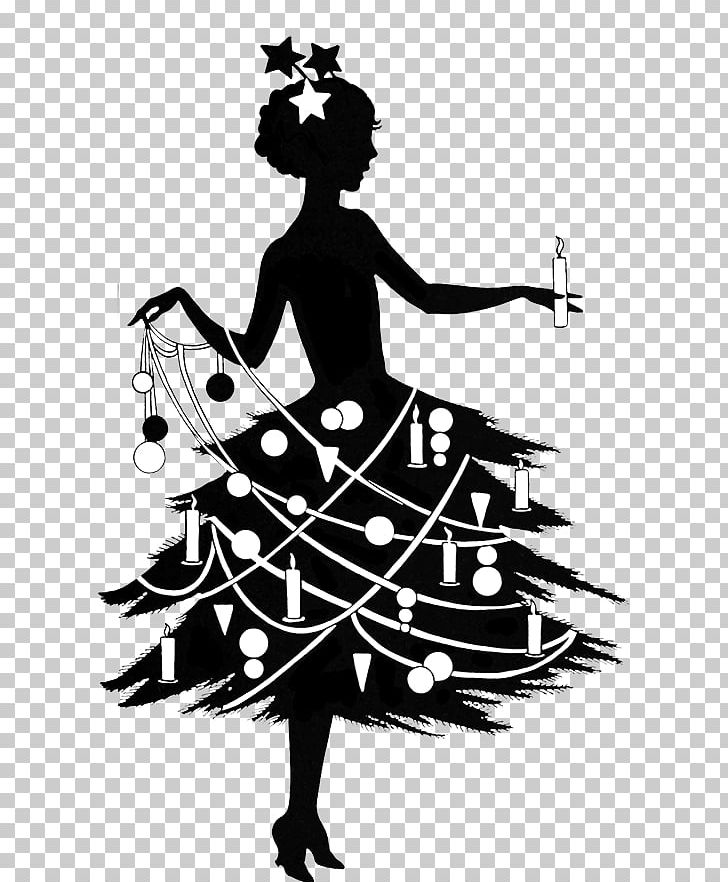 Silhouette Black And White Christmas PNG, Clipart, Animals, Art, Black And White, Christmas, Christmas Tree Free PNG Download