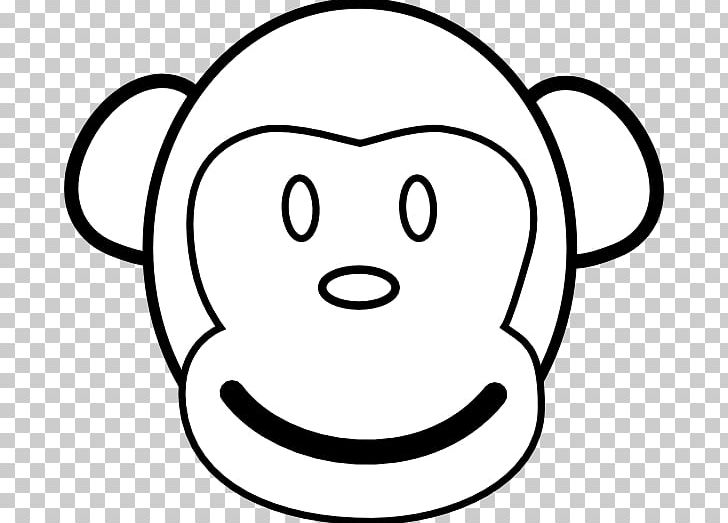 Coloring Book Monkey Face Chimpanzee PNG, Clipart, Animal, Area, Black, Black And White, Blackandwhite Colobus Free PNG Download
