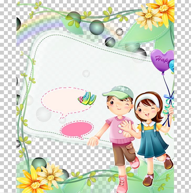 Green Flower Vine Poster Template PNG, Clipart, Cartoon, Cartoon Characters, Cartoon Illustration, Child, Clip Art Free PNG Download