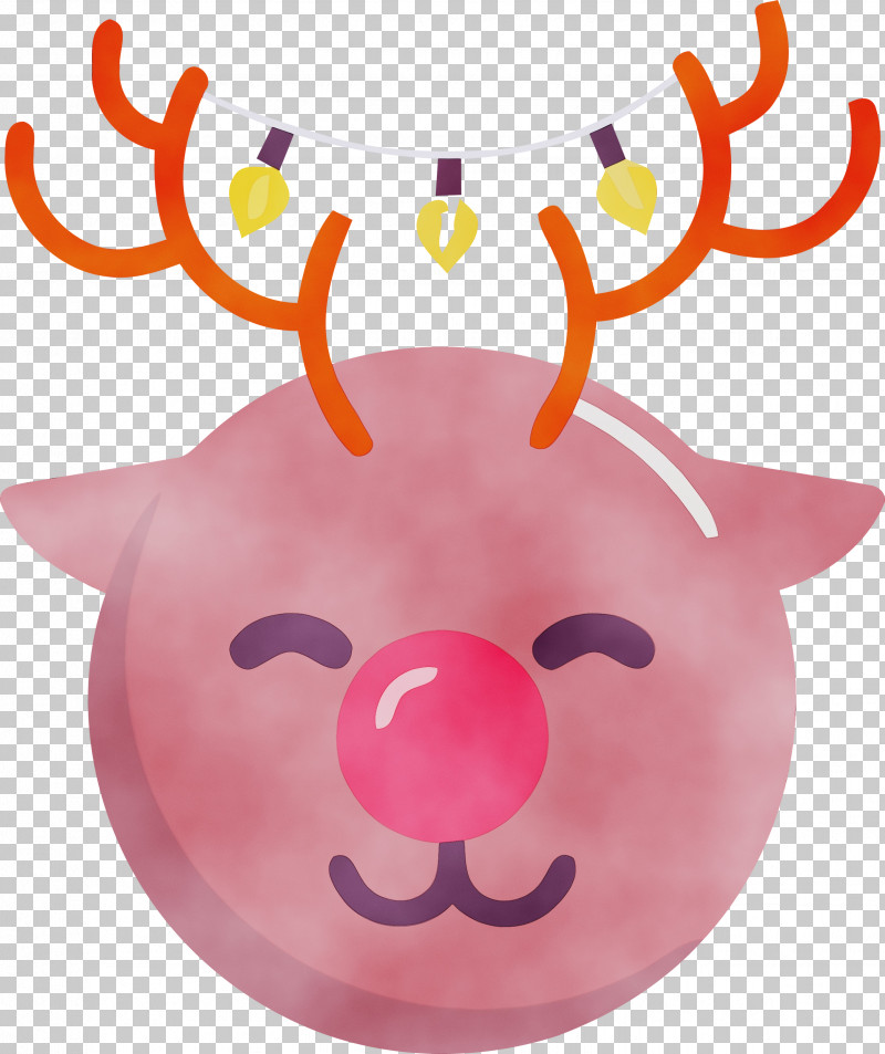Pink Head Nose Snout Horn PNG, Clipart, Christmas, Happy New Year, Head, Horn, Nose Free PNG Download