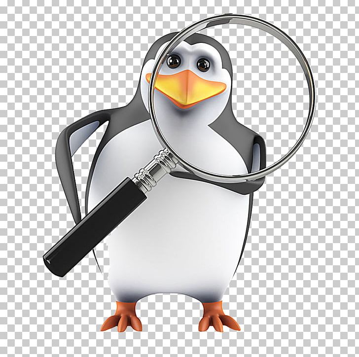 Penguin Magnifying Glass Stock Photography PNG, Clipart, 3d Computer Graphics, 3d Rendering, Animal, Beak, Bird Free PNG Download