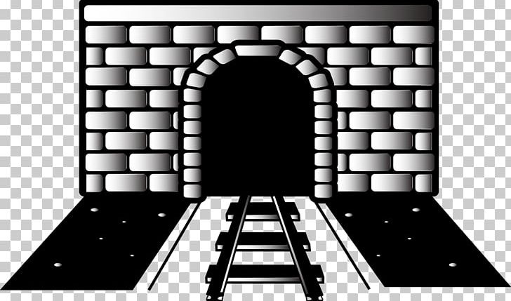 Rail Transport Train Tunnel PNG, Clipart, Adobe Illustrator, Angle, Architecture, Black, Black And White Free PNG Download