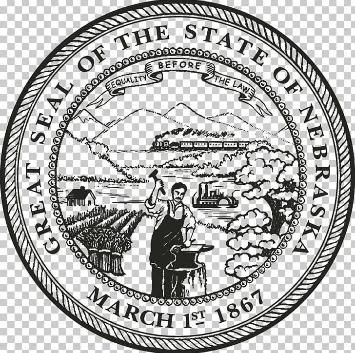 Secretary Of State Of Nebraska NE State Senate Seal Of Nebraska PNG, Clipart, Area, Black And White, Circle, Constitution, Court Free PNG Download