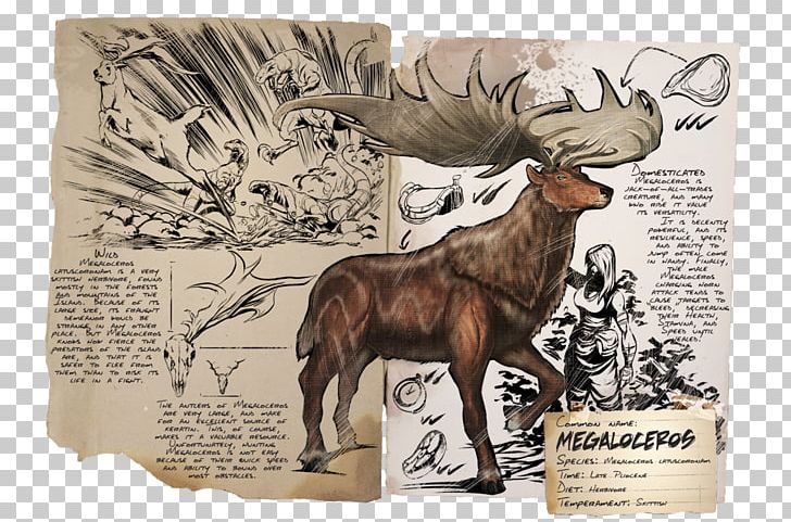 ARK: Survival Evolved Irish Elk Giganotosaurus Gallimimus Xbox One PNG, Clipart, Antler, Ark, Ark Survival Evolved, Cattle Like Mammal, Cow Goat Family Free PNG Download