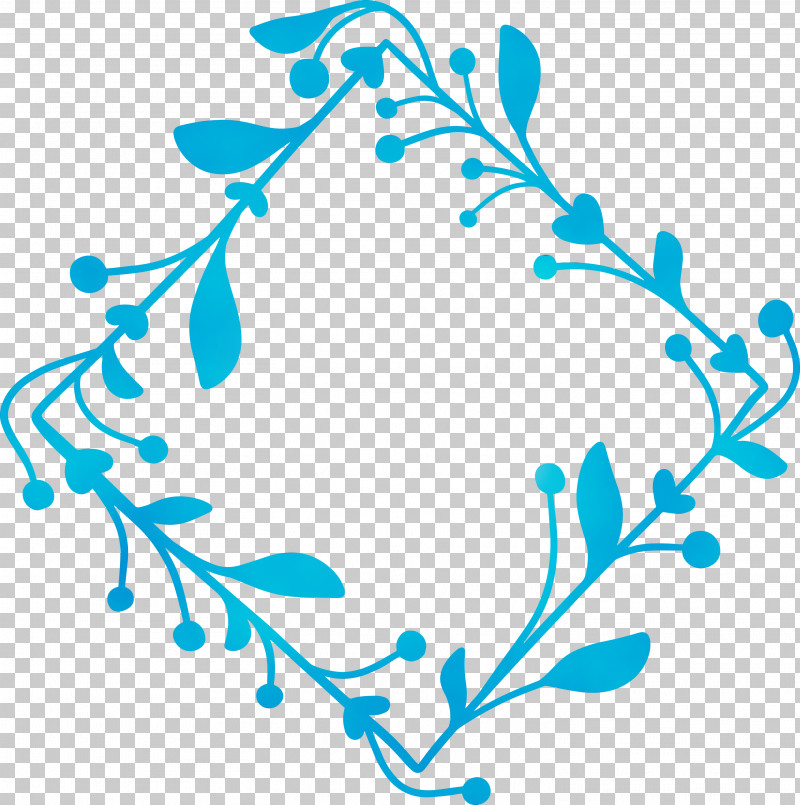 Aqua Turquoise Teal Branch PNG, Clipart, Aqua, Branch, Flourish Frame, Flower Frame, Paint Free PNG Download