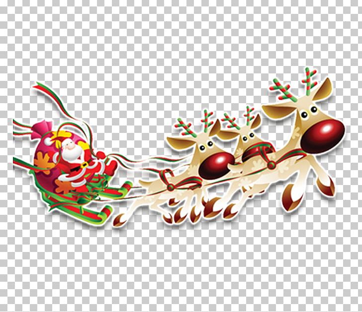 Santa Claus Reindeer Christmas Card PNG, Clipart, Cartoon Santa Claus, Christmas, Christmas Card, Christmas Ornament, Deer Free PNG Download