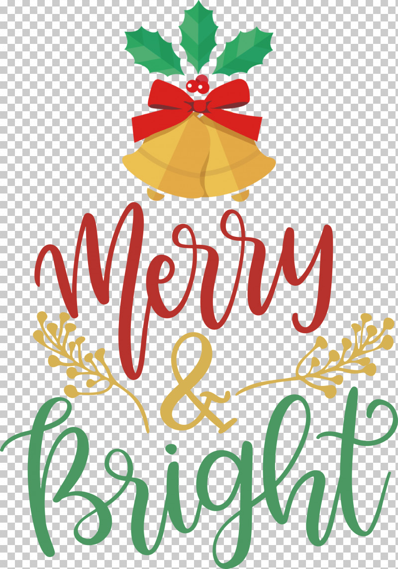 Merry And Bright PNG, Clipart, Christmas Day, Christmas Ornament, Christmas Ornament M, Christmas Tree, Floral Design Free PNG Download