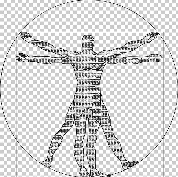 Vitruvian Man Binary Number Binary Code Human Body PNG, Clipart, Abdomen, Angle, Area, Arm, Art Free PNG Download
